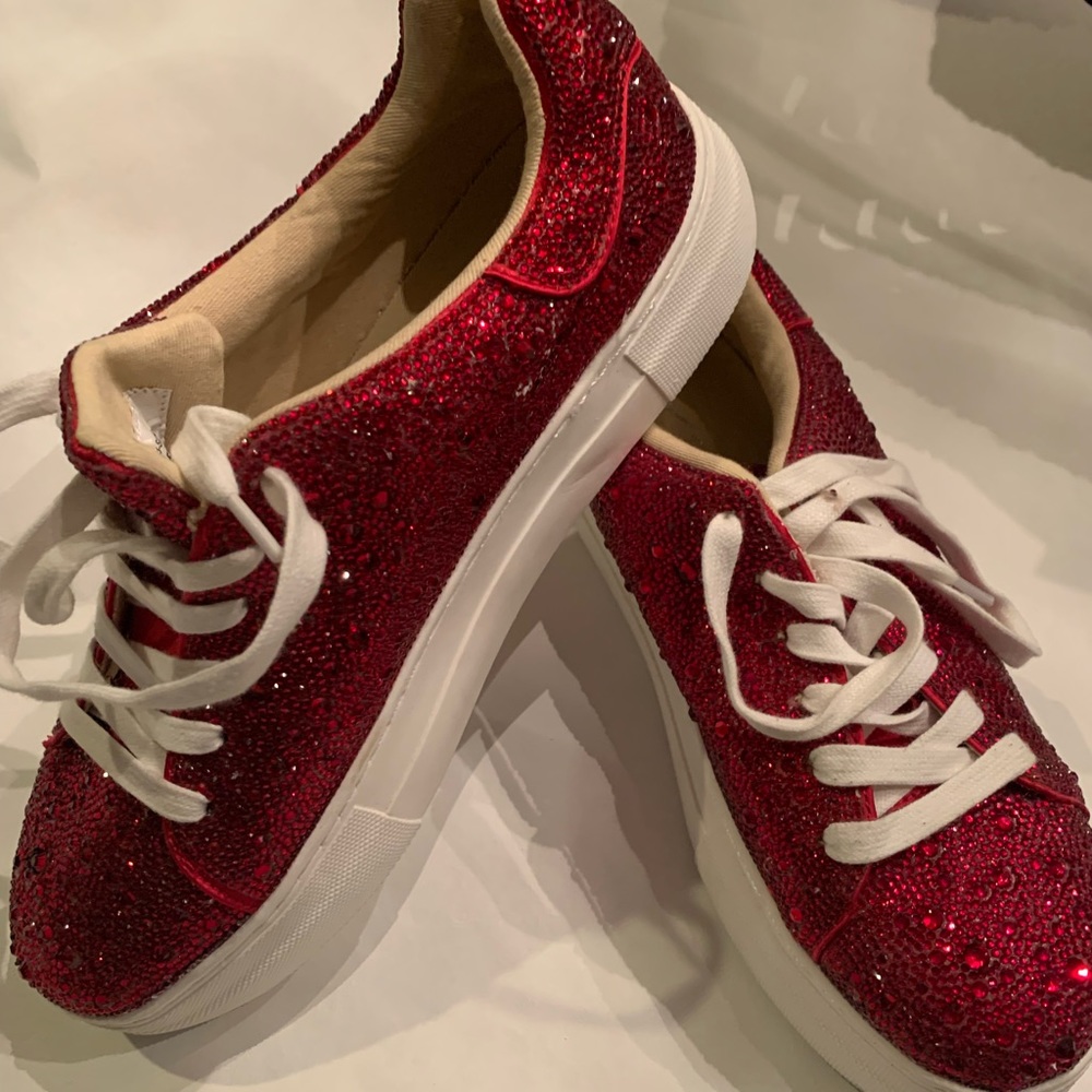 Red crystal Betsey Johnson Sneakers Dorothy Costume